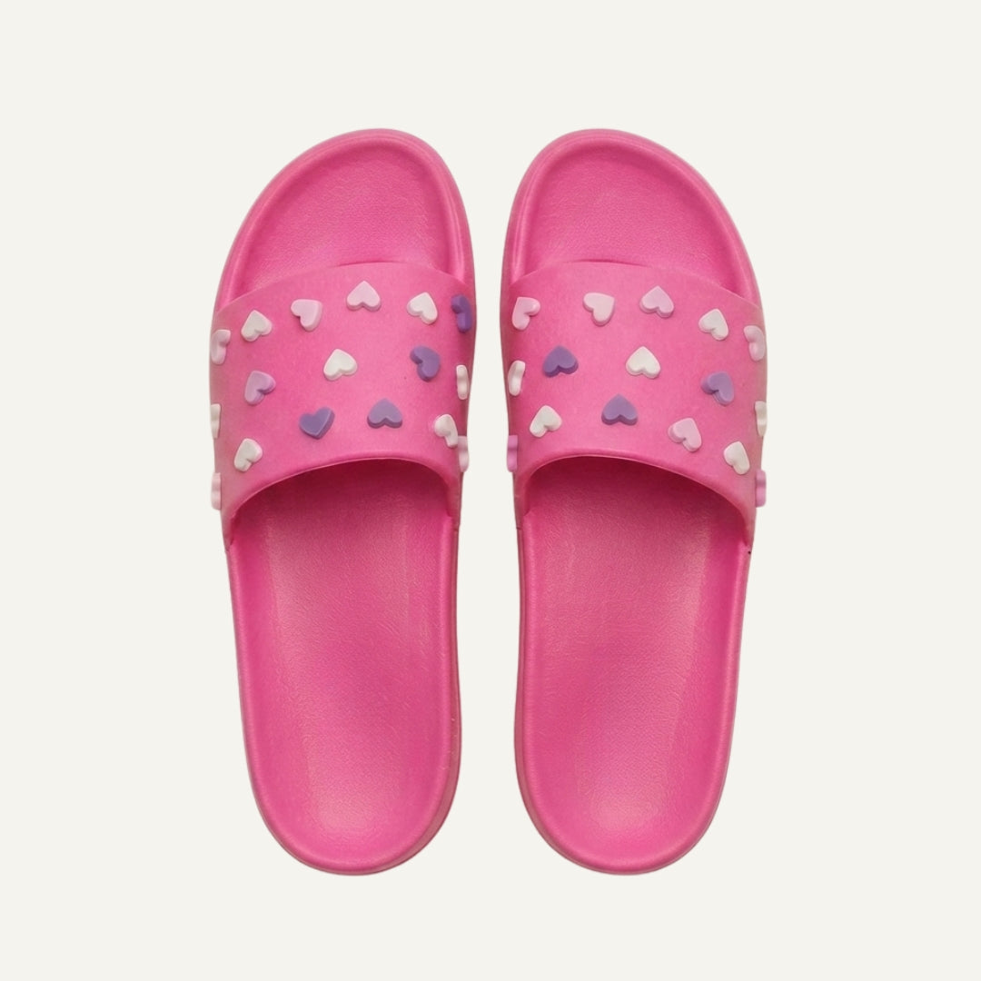 Chancla Corazones Fucsia