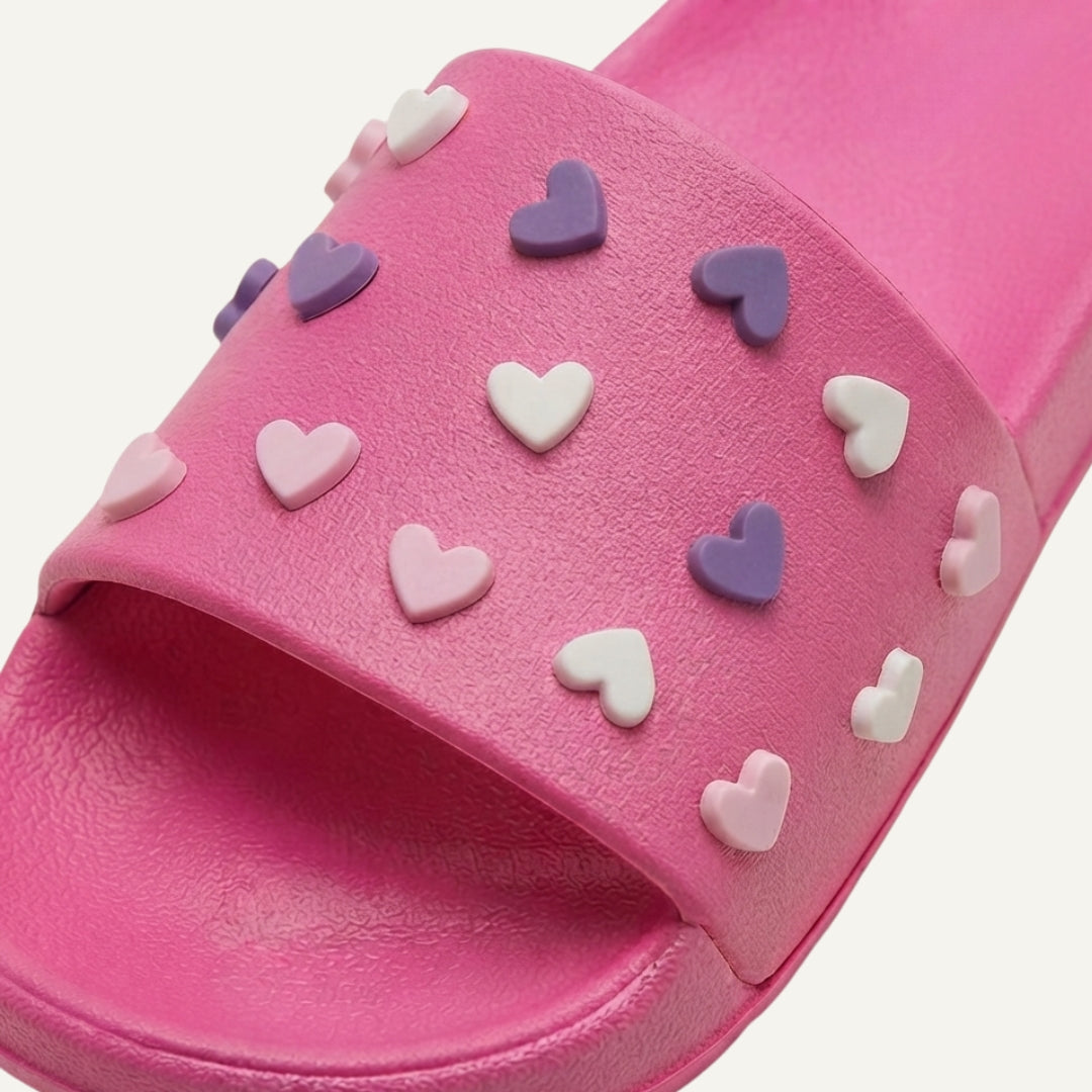 Chancla Corazones Fucsia