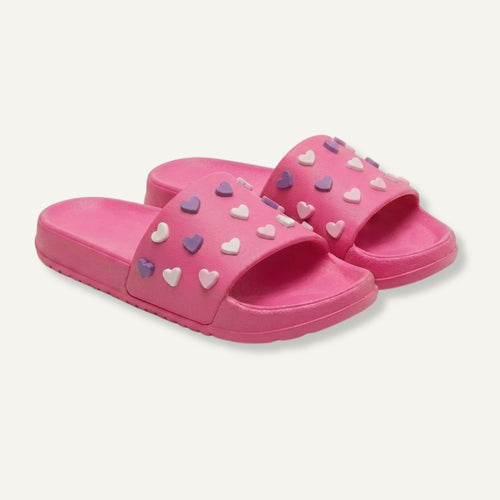 Chancla Corazones Fucsia